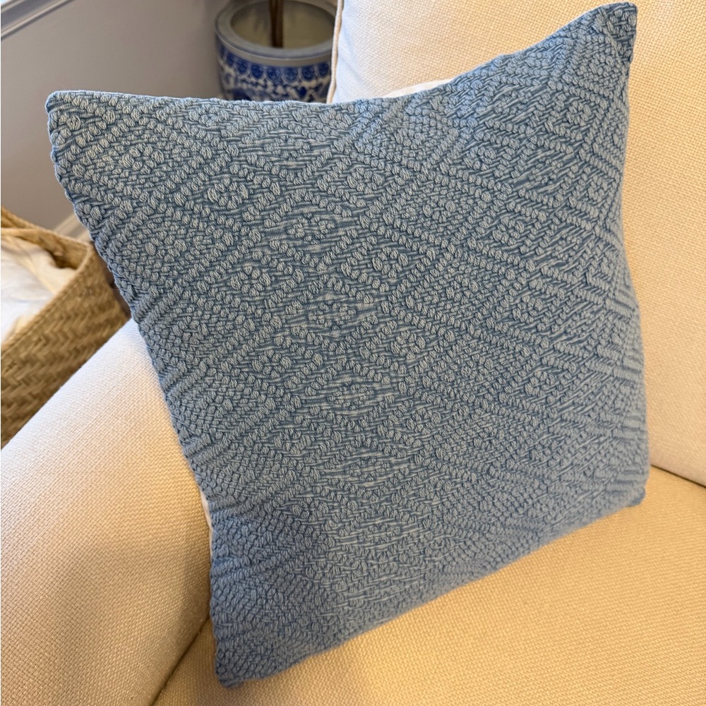 Pottery Barn Blue Pillow Cover